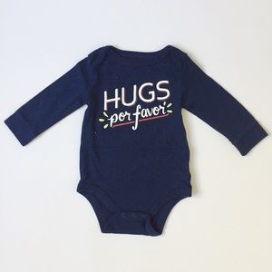 Cat & Jack Hugs Por Favor Long Sleeve Onesie